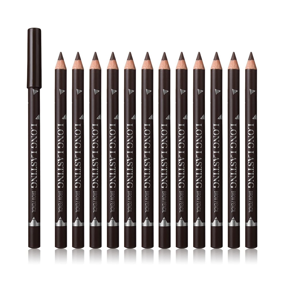 SUMEITANG 12 Pcs Dark Brown Eyebrow 0.17 Fl Oz (Pack of 12),