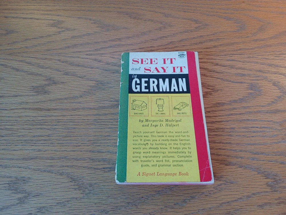 See It And Say It In German Margarita Madrigal 1962 Paperback New American Libra