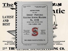Singer Portable Sewing Machine 221K Instruction Manual “1951” (55 Page)