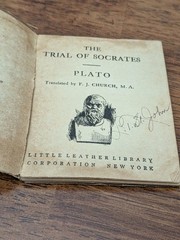 Antique 1st Edition 1921 THE TRIAL OF SOCRATES Plato PB Little Leather Library