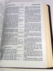 KJV GIANT PRINT Center-Column Reference Bible-NELSON-Burgundy Bonded Leather-Box