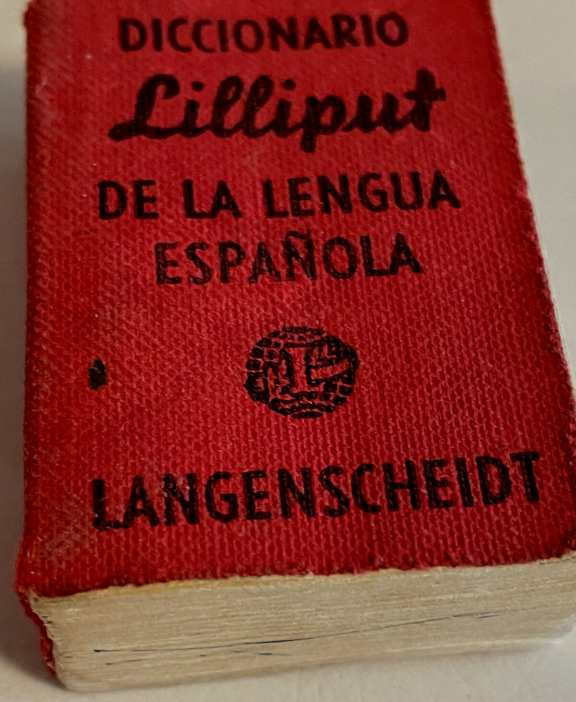 RARE! Vintage 1957 Mini Dictionary Tiny German Spanish – 640 pages