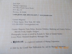 The Jenn-Air Cookbook – Recipes, Tips, Techniques, Maytag, 36 Pages, 2000