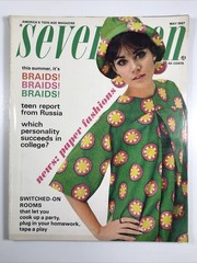 SEVENTEEN magazine May 1967-Mod Fashion makeup hair Cover: Colleen Corby