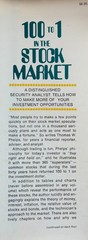 100 To 1 in the Stock Market by Thomas Phelps 1972 Wall Street 1st Ed. with DJ