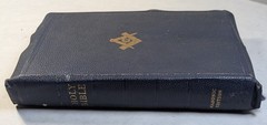 Vintage Blue Bible Masonic Edition 1951 Bonded Leather