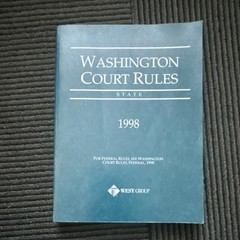 West Group Washington Court Rules State 1998 Paperback Law Statute Book