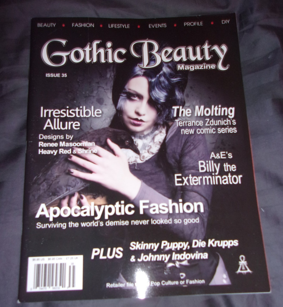 Gothic Beauty Magazine issue 35 2012 Billy the Exterminator, Skinny Puppy +