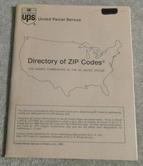 UPS United Parcel Service Directory of ZIP Codes 1983 Named Communities States