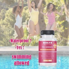 MIILYE Clear Wig Glue Pack, 3.4OZ/100ml Waterproof Adhesive for Toupee