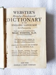 WEBSTER’S HANDY-CONDENSED DICTIONARY~SELF-PRONOUNCING~1919 HC