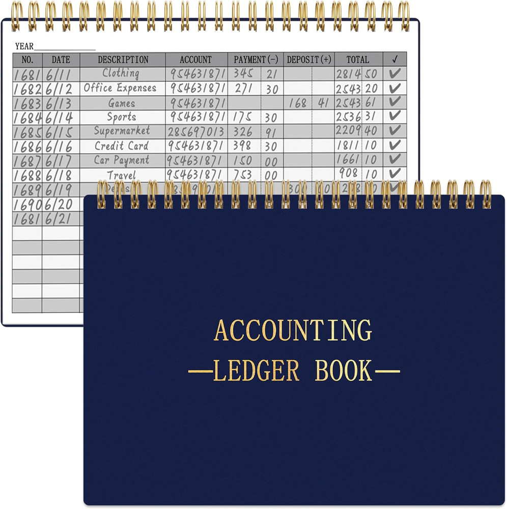 Accounting Ledger Book A5 Horizontal Ledger Books for Small Business Bookkeeping