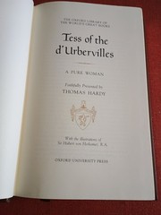 Tess of the D’Urbervilles Thomas Hardy Oxford University Press Edition 1982
