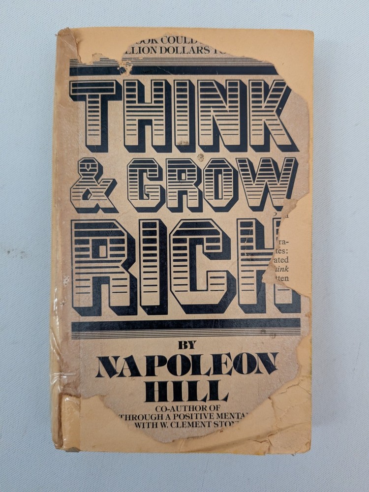 Think And Grow Rich Napoleon Hill Fawcett Paperback Book Vintage 1985 FAST Ship