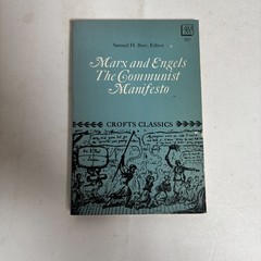 Marx and Engels The Communist Manifesto Samuel H. Beer 1955 Crofts Classics