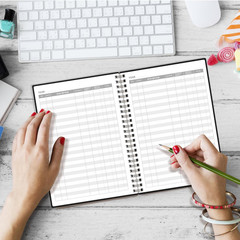 Accounting Ledger Book – A5 Ledger Book for Bookkeeping, Small Businesses & Pers