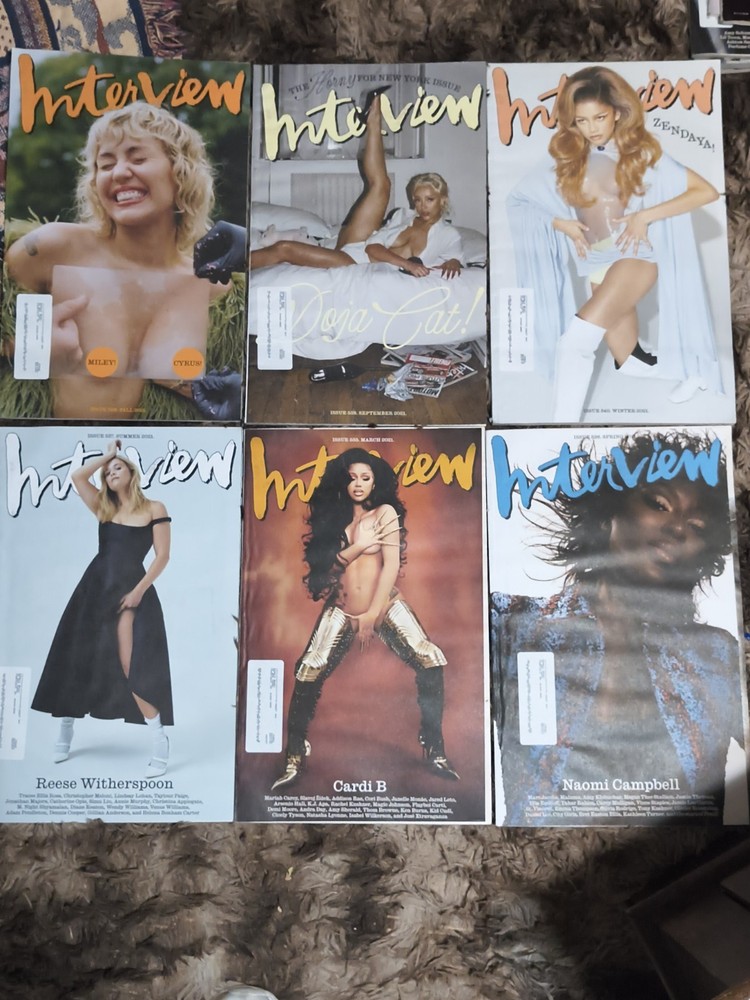 Lot Of Six Interview Magazines 2021 Excellent Condition