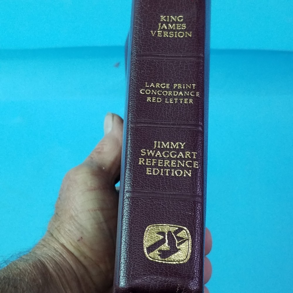 Jimmy Swaggart Reference Bible KJV Large Print Red Lettering Genuine Leather