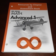 Big Ideas Math Advanced 1 Resources by Chapter & Assessment book NL11