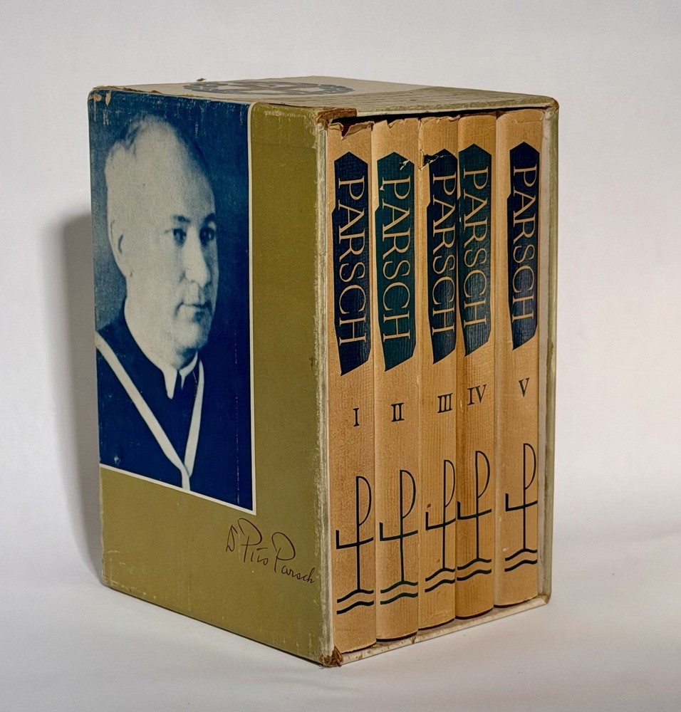PIUS PARSCH c1950s The Church’s Year Of Grace 5 Volume Set w/Slipcover & DJs