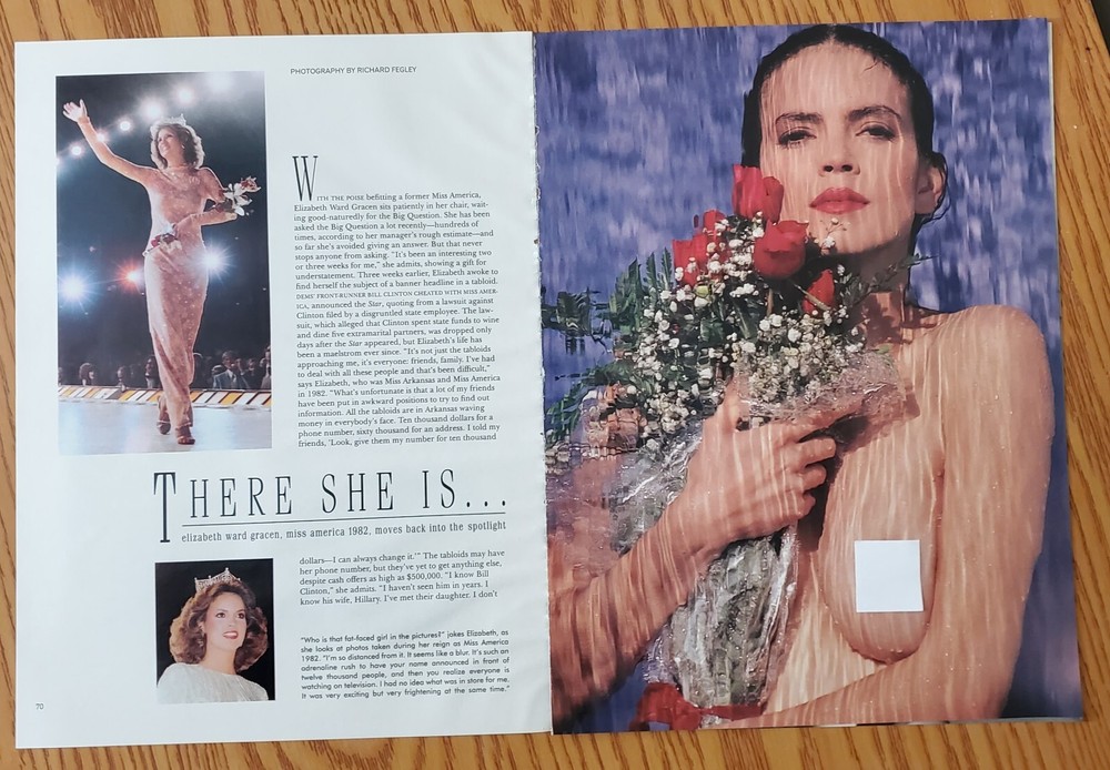 Playboy PICTORIAL ONLY – ELIZABETH WARD GRACEN May, 1992 8 Pages