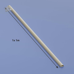 Canalina Copricavi 30x15mm – Passacavi per Muro e Scrivania – 1m Colore Magnolia