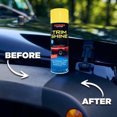 Trim Shine Restorer for Cars – Black Plastic Protectant Coating – 12 oz 6 Pack