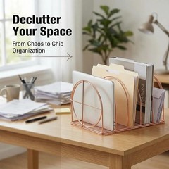 Simmer Stone File Sorter Organizer, 5 12.2”L x 6.9”W x 6.8”H, Round Shape-rg