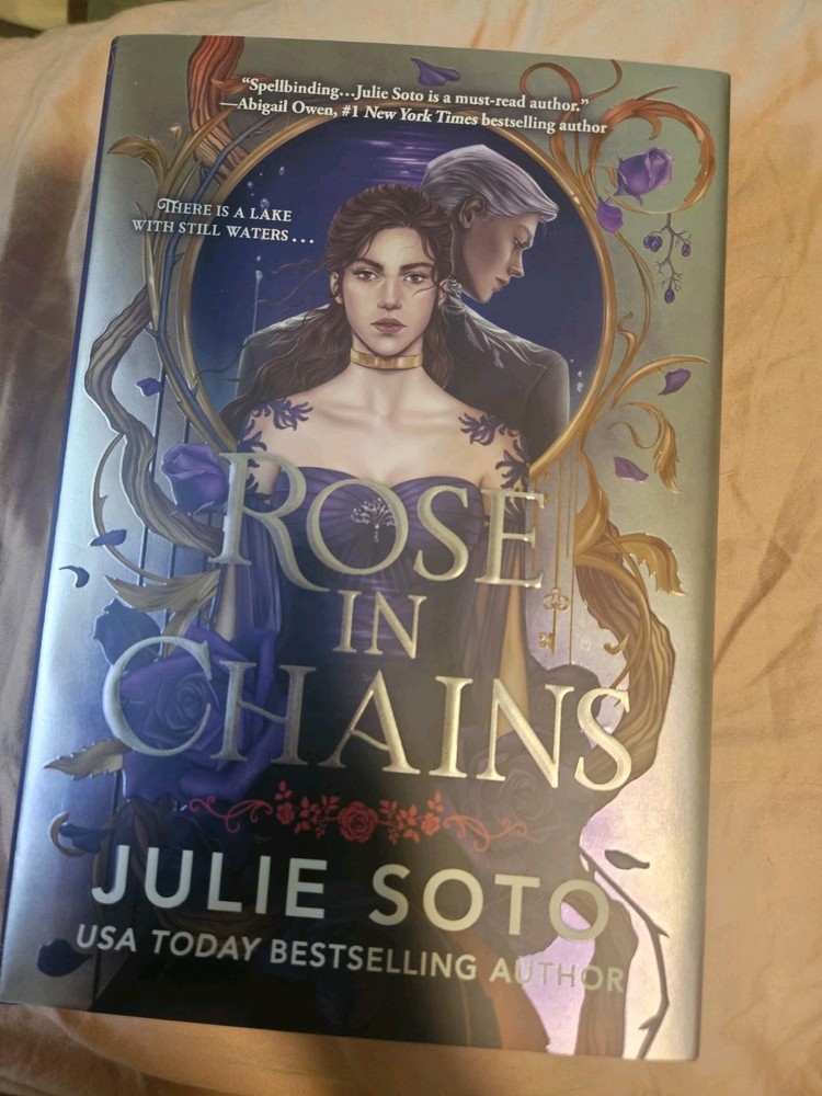 Signed Rose In Chains Julie Soto Stenciled Edges Hardcover NOT A TIP IN!