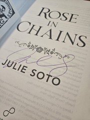 Signed Rose In Chains Julie Soto Stenciled Edges Hardcover NOT A TIP IN!