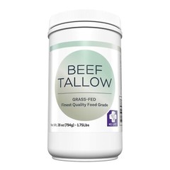 Nourishing Food-Grade Grass-Fed Beef Tallow – 28 oz Cooking Oil Replacement
