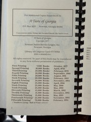 A Taste of Georgia Southern COOKBOOK Newnan Junior Service League 1994 592 pages