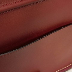 HERMES Agenda Zip Notebook cover Smooth Leather Bordeaux Card Case Zip Aro…