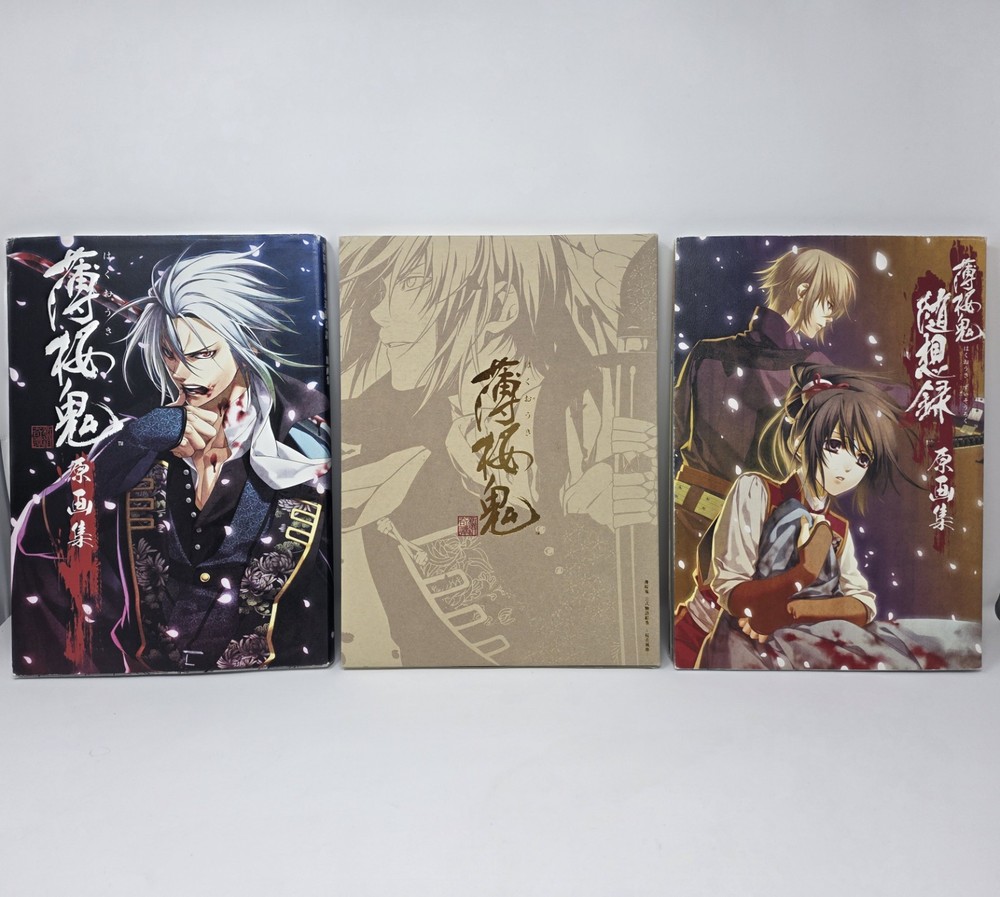 Hakuoki Art Book Lot 3x Original Illustration Collection Otome Anime Shinsengumi