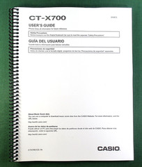 Casio CT-X700 Instruction Manual: 64 Pages Coil Bound & Protective Covers!