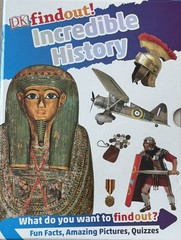 DK findout! Incredible History w 8 Books: Rome, Stone Age, Egypt, WW I-II..
