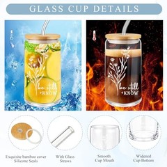 6 Pcs Christian Gift for Women Faith Be Still and Know 16 oz Tumbler Aesthetic