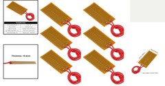 Durable 12V Polyimide Heater Film 25mm x 50mm – 6pcs Lightweight Heating Element