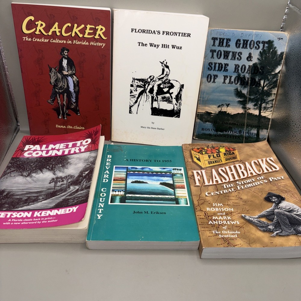 Florida Cracker Culture History Book Lot 6 Ghost Towns Brevard County Palmetto