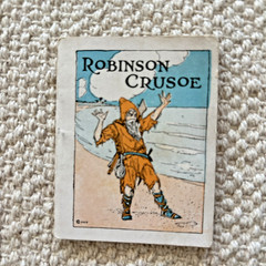 1916 EGGERS Robinson Crusoe mini tiny small little book PACKARD PIANOS AD