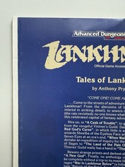 Tales of Lankhmar (Advanced Dungeons and Dragons Module LNR2) Anthony Pryor VF-