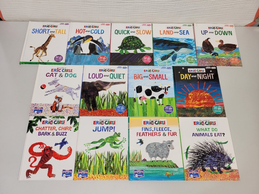 Lot of 13 The World of Eric Carle Story Reader & My First Smart Pad HC Books