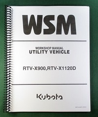 Kubota RTV-X1120D Workshop Manual: Full Color 480 Pages & Protective Covers!