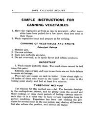 Valuable Recipes For Canning Fruits And Vegetables 1920 (30 Pages)
