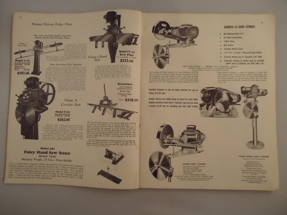 Vtg 1950 Woodworker’s Tool Works Catalog Shop Saw Woodworking 190 pages Chicago