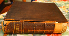 LARGE 1901 NELSON Pulpit Holy Bible Leather SUNBURY, PA Amer. Standard