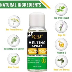 Lace Melting Spray – Glue-Less Hair Adhesive for Wigs & 3.4fl oz-7pcs