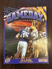 VINTAGE 2001 LSU TIGERS OLE MISS REBELS FOOTBALL PROGRAM TREV FAULK