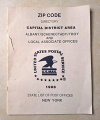 Vintage USPS Postal Service Zip Code Directory Post Offices List NY 1988 Albany