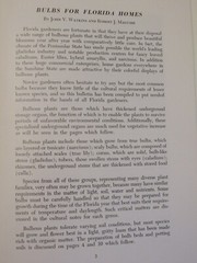 BULBS FOR FLORIDA HOMES by John Watkins 1962 Department of Agriculture 56 pages